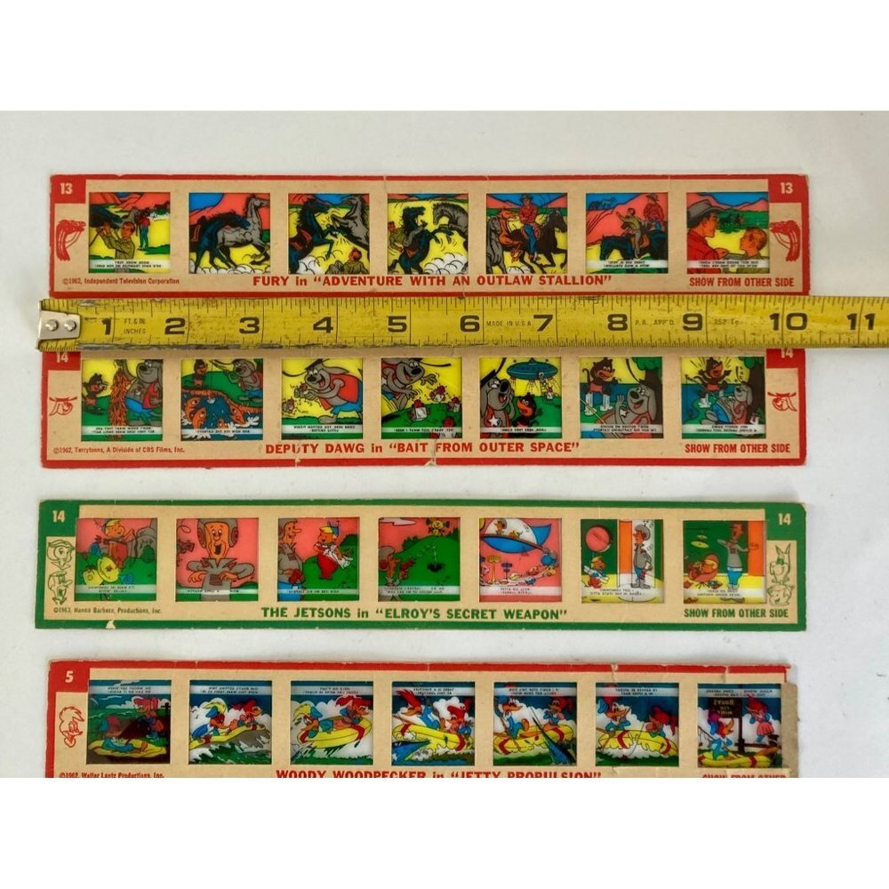 Lot 6 Kenner Color Slides Give-A-Show Projector 1960's Flintstones, Jetsons, etc - Picture 2 of 7